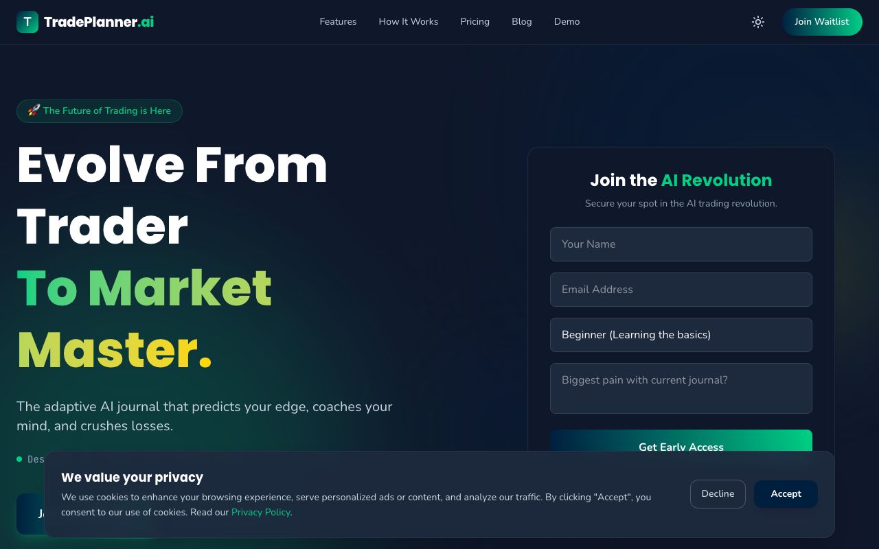 Preview of tradeplanner.ai